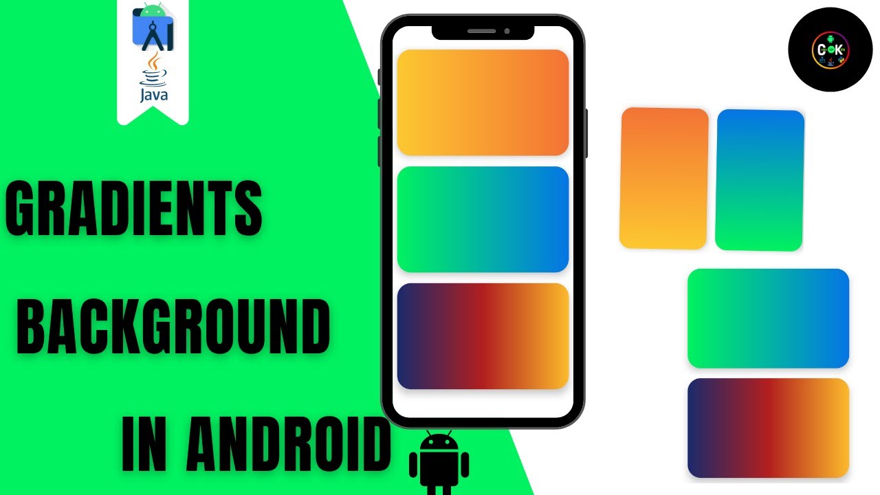 Gradients background in android studio||Gradients background with cardview|| Android Tutorial-2020 - YouTube