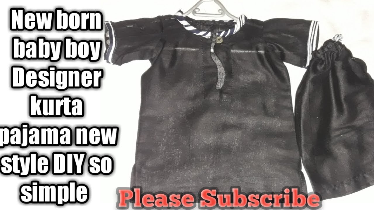 DIY Designer cute baby boy kurta// & pajama //cutting stitching full