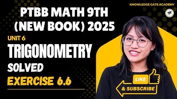 PTB Math 9th Class | Exercise 6.6 Solved | New Book 2025