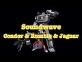 Transformers MP-13 Soundwave &amp; Condor MP-15 Rumble &amp; Jaguar Stop Motion transformation