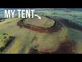 Wild camping on top of an iron age hillfort  panoramic views of bannau brycheiniog