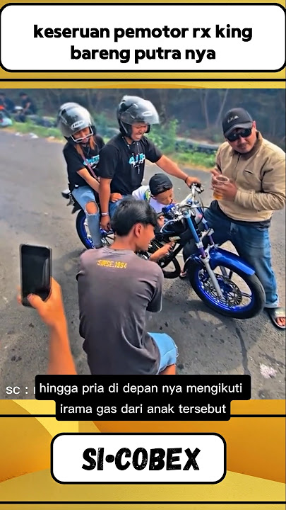 The excitement of the RX-KING motorbike rider with his son #shorts