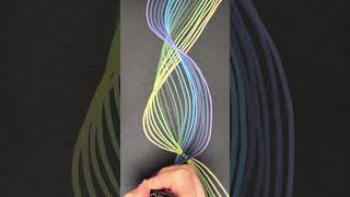 Sine wave inverter line art acrylic marker #shorts #simpleartforkids #drawing4kids