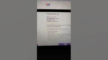 Sap Trainee Yash Technologies