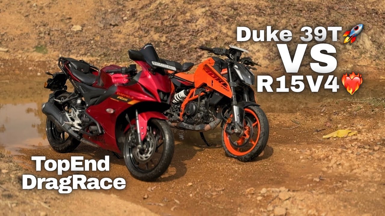 R15V4 vs Duke 390 in 4Th Gear Drag Race 🏁 | Kya R15 Beat Kar Payegi? | 
