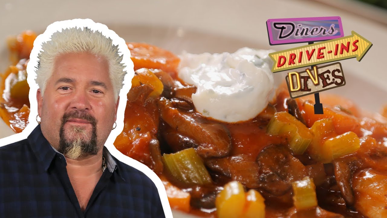 Guy Fieri Tries Dynamite Duck and Potato Pierogies | Diners, Drive-ins and Dives | Food Network