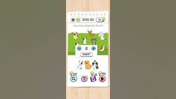 Brain test Level 223 | Walkthrough | how many dog