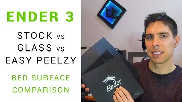 Ender 3 build surface comparison: Stock vs glass vs Easy Peelzy magnetic sheet