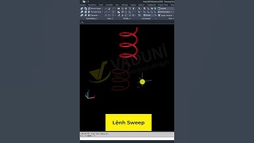 Cách Dùng Lệnh Sweep Trong AutoCAD 3D #autocad3d #hocautocad #vaduni