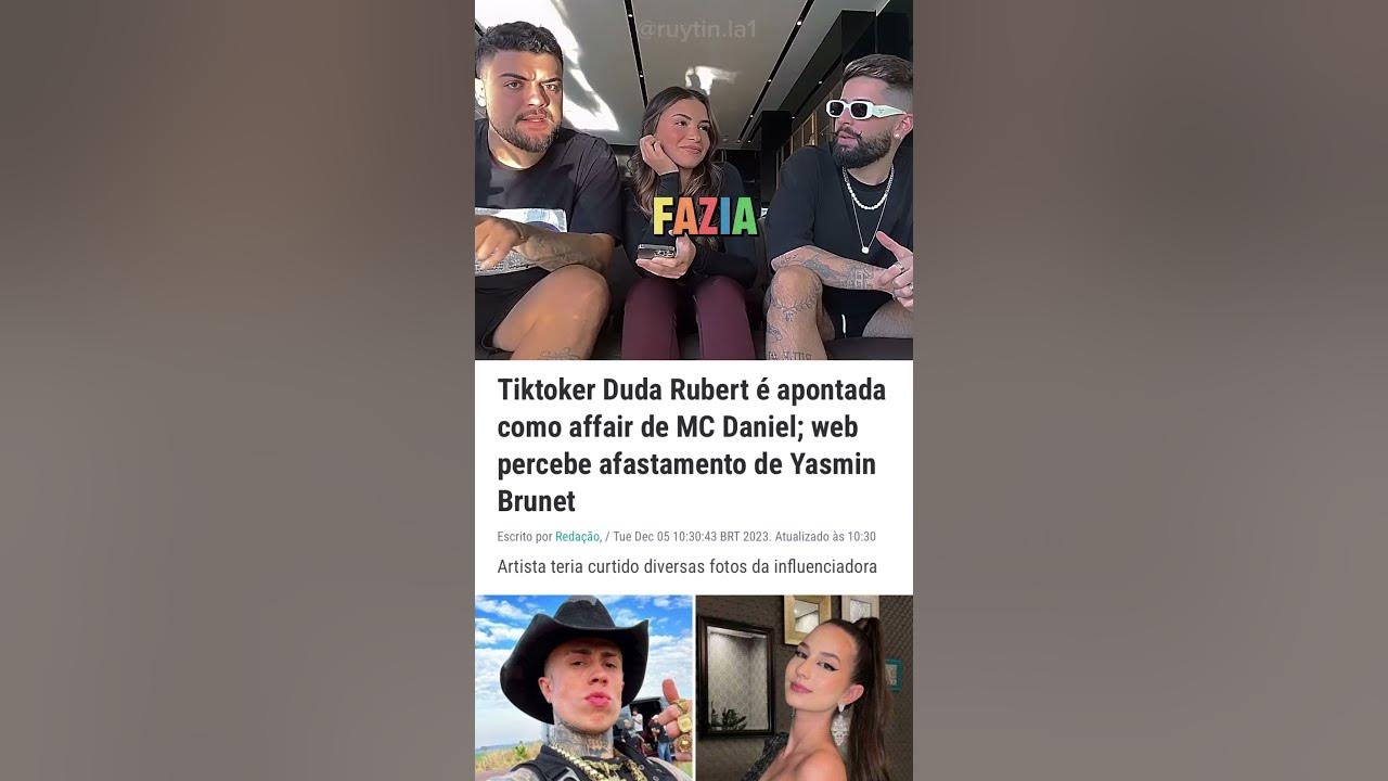 Tiktoker Duda Rubert é apontada como affair de MC Daniel; web