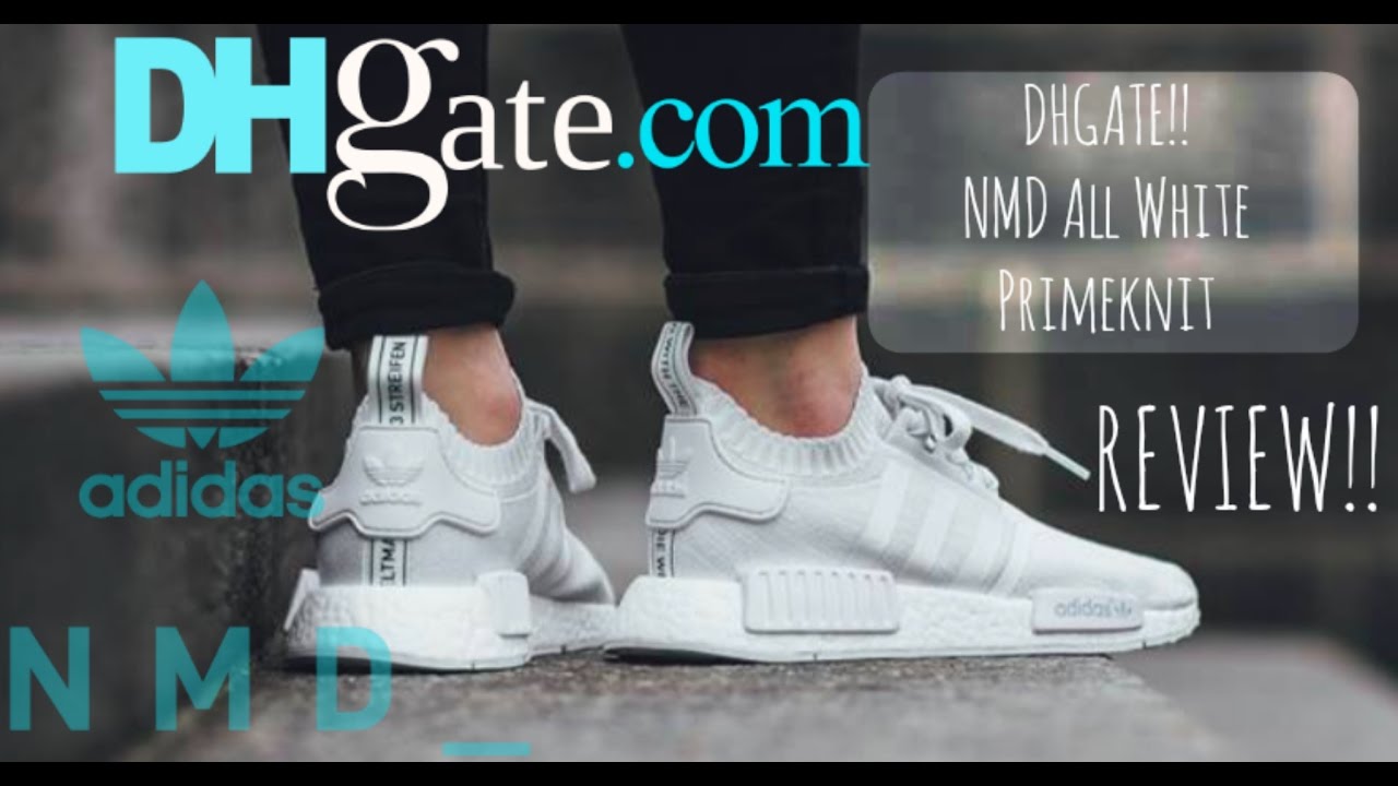 NMD All White Prime Knit Review DHgate 