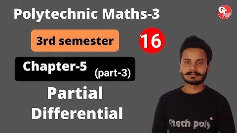 Applied Mathematics-3 | Lecture-16 | Chapter-5 Partial Differentiation (part-3) | Polytechnic.