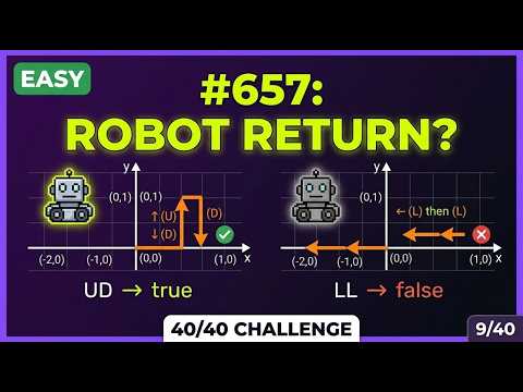 657. Robot Return to Origin | 40 Days Challenge [Video 9/40]