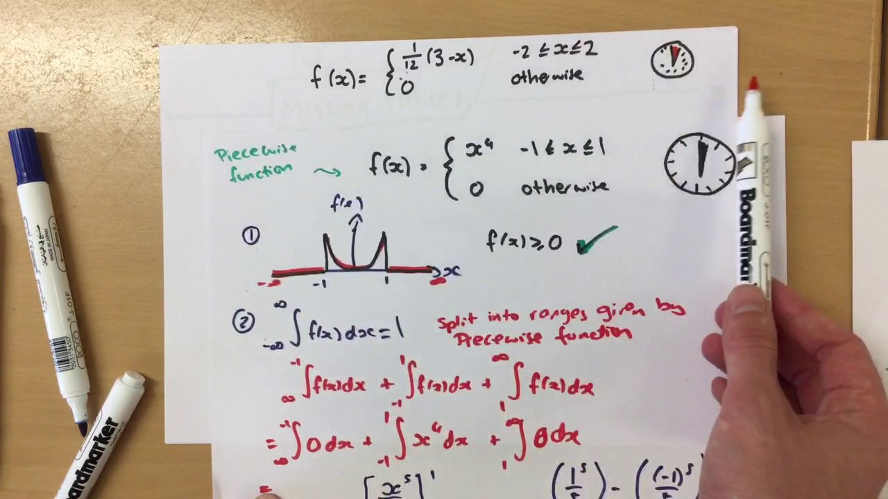3.1b Continuous Random Variable part 2 - pdf properties - YouTube