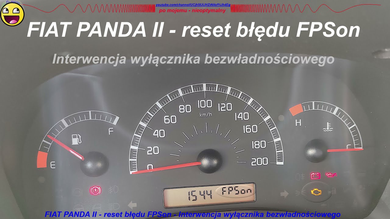 Fiat Panda Ii - Reset Błędu Fpson - Interwencja Wyłącznika Bezwładnościowego - Youtube