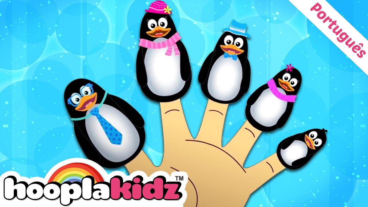 Hooplakidz Brasil | Família De Dedos De Pinguim | Diversão Em Família De Dedo | Músicas Infantis