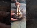 sawing wooden, the traditional art of starting a fire #firemaking #survivalfire