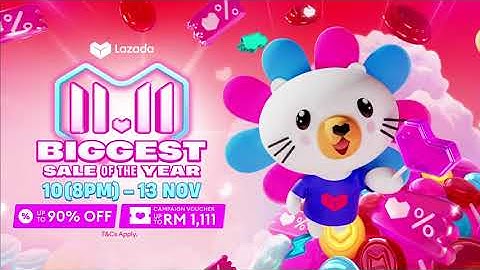 Shop the sweetest deals on LazMall this Lazada 11.11 Biggest Sale of the Year!