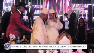 Ha! See what, Dr. Shade Okoya did to her husband at the 40th birthday of Mrs. Kehinde Iyiola.