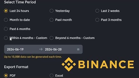 How to export entire Binance transaction history 2025?