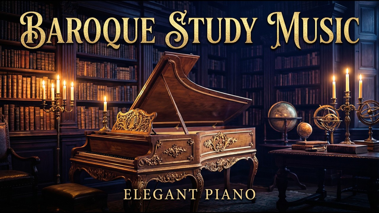 Sophisticated Baroque Piano | Intricate Music for Scholarly Minds & Deep Study