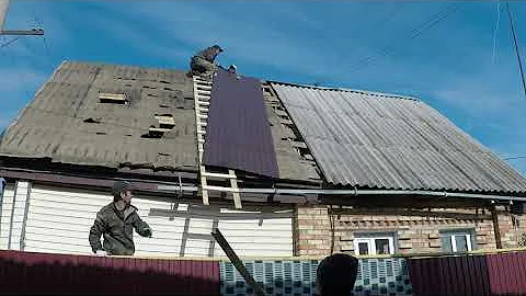 Перекрытие крыши с шифера на профнастил