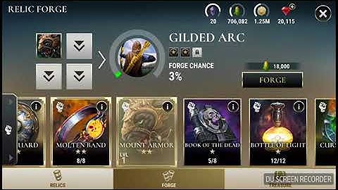 Dawn of Titans , forge 4star relic