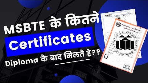 MSBTE new update | diploma certificates doubt solved
