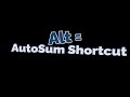 How to Use AutoSum in Excel (Keyboard Shortcut Trick) (Tip 3 )