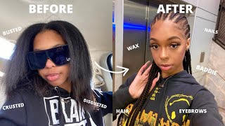 EXTREME 48HR GLOW UP TRANSFORMATION (Hair, Nails, Wax, Etc) | VLOG