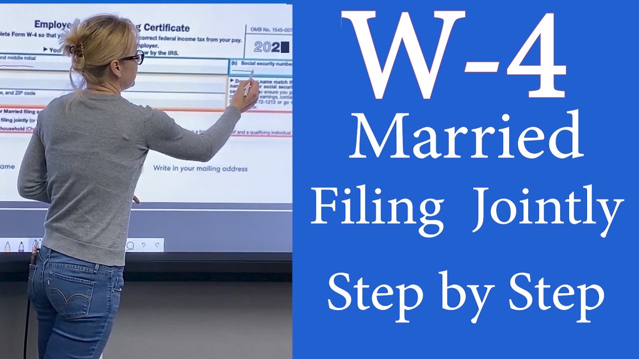 How to fill out W4 Married filing Jointly W-4. W4 Employee's Withholding Certificate - YouTube