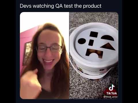 Devs watching QA test the product