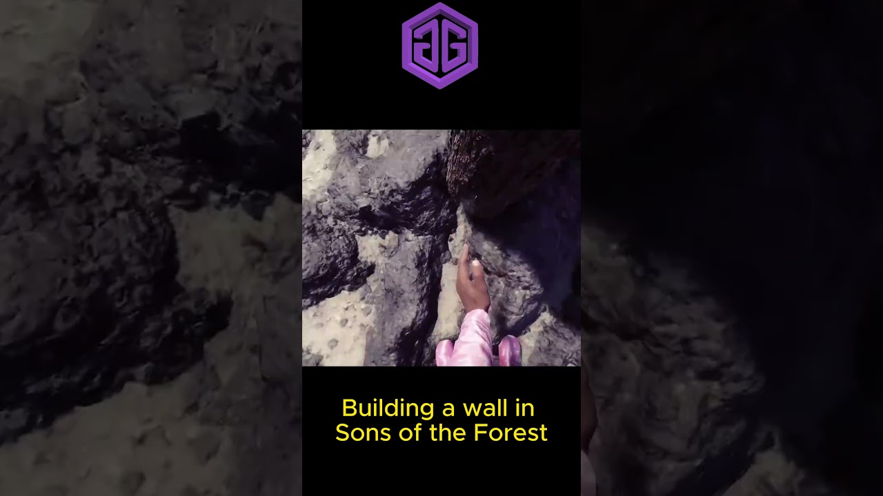 Building a Wall - Sons of the Forest #shorts #sonsoftheforest #gameplay