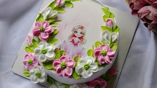 প্রিন্সেস থিম এবং ফুটন্ত গোলাপ,  ২ টা থীম কেকের ডেকোরেশন একটি ভিডিও তে❤️