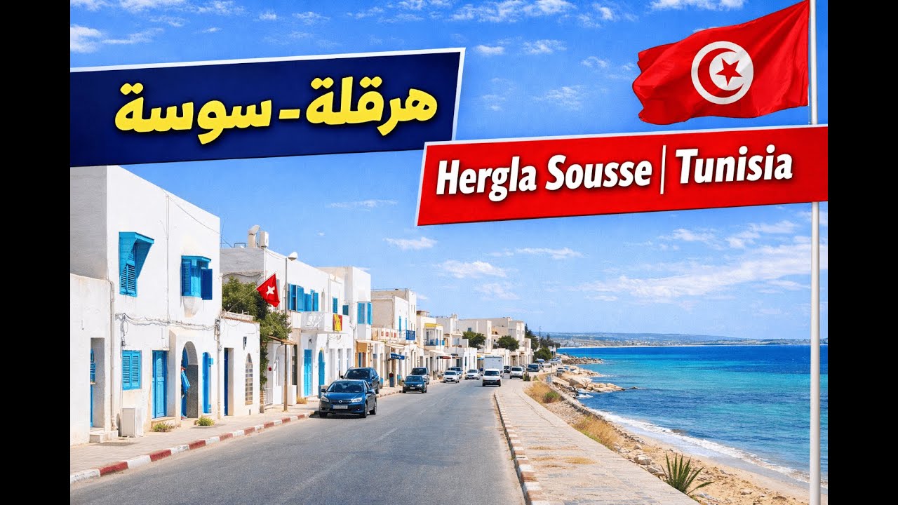 جولة في شوارع هرقلة – سوسة 🇹🇳 | Exploring Hergla Streets, Sousse