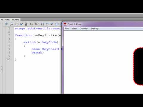 Flash CS3/CS4 Actionscript 3.0 Basics Tutorial(Switch Case Statements 9)