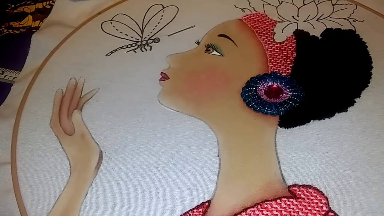 bordado fantasia diadema y manto de la africana