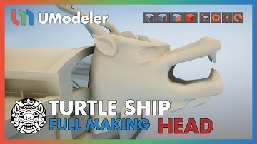 3D Modeling in Unity - Full Making Video of the turtleship head in the TurtleShip with UModeler