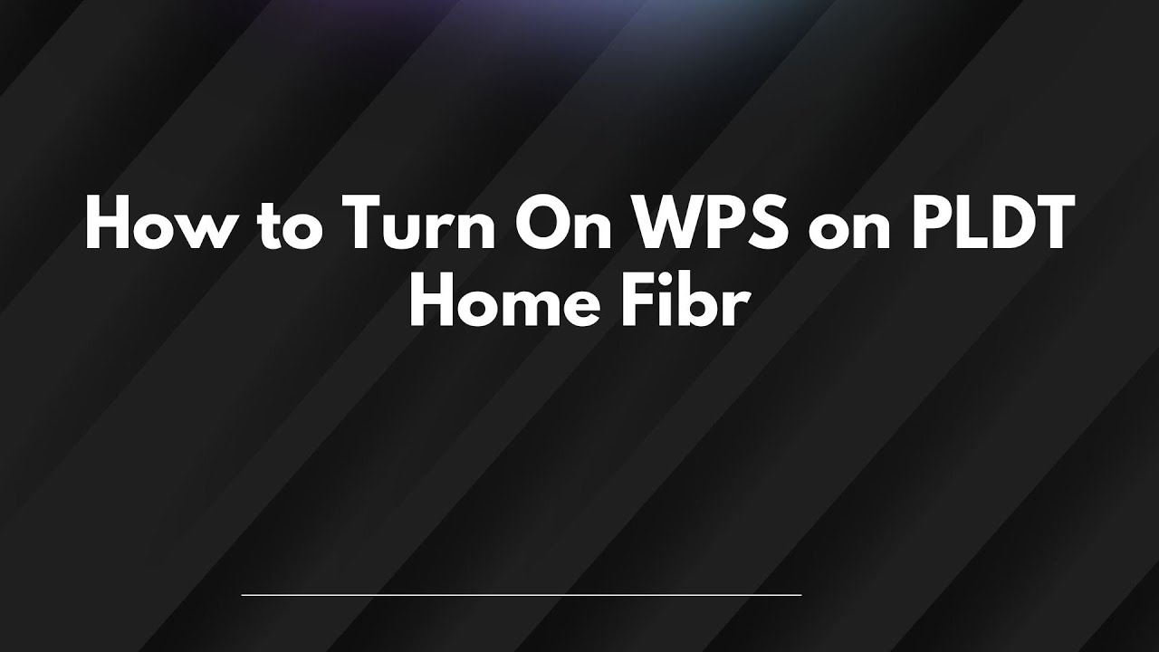 Wps Button Pldt Router How to Turn On WPS on PLDT Home Fibr - YouTube
