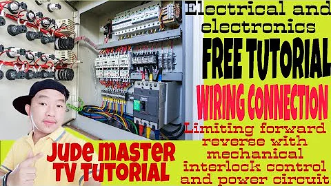 Limiting forward reverse w/ mechanical interlock wiring connection AUTOCAD/Jude master TV tutorial