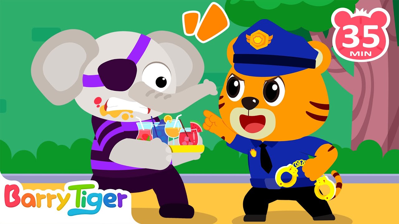 阻攔果汁强盜的趣味游戲🍹🛑 | 有趣的貝樂虎警長特別任務 | Kids Cartoon | 警察抓小偷 | 顔色，物品，形狀認知 | TOP熱門動畫 | 卡通片