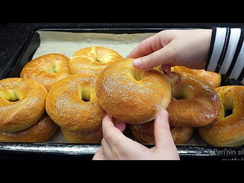 ASLA BAYATLAMAZ❗️100 YILDAN ESKİ TARİF 💯ÇOK AZ İNSAN  BİLİYOR 💯YOKLUKTAN ÇIKMIŞ BAGEL EKMEK TARİFİ 