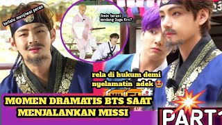 AKSI DRAMATIS BTS-SAAT MENJALANKAN MISI tetet rela di hukum demi nyelamatin cookie, Jimin tenda suga
