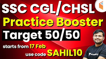 SSC CGL /CHSL | Maths Practice Booster | Use Promo Code "SAHIL10" & Get 10% Off