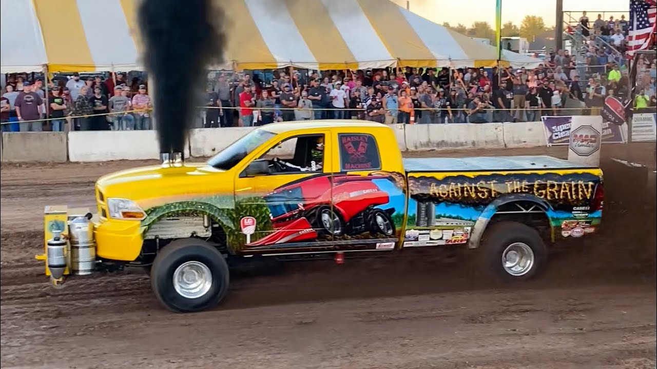 Super Stock Diesel 4x4 Trucks pulling at Mackville WI June 2021 YouTube