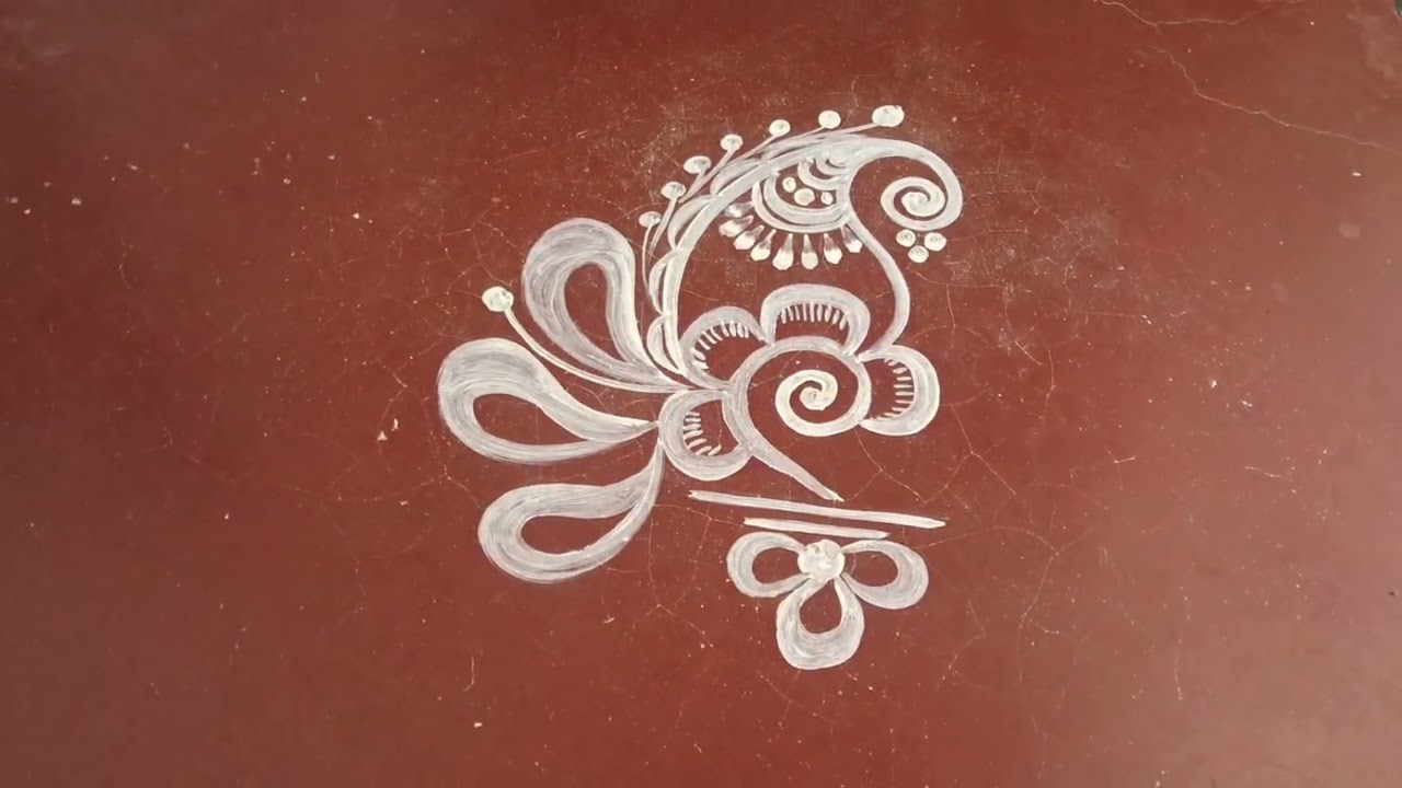 Easy rangoli/ Latest rangoli/ Muggulu design/ Diwali Rongoli #art #video #youtube 