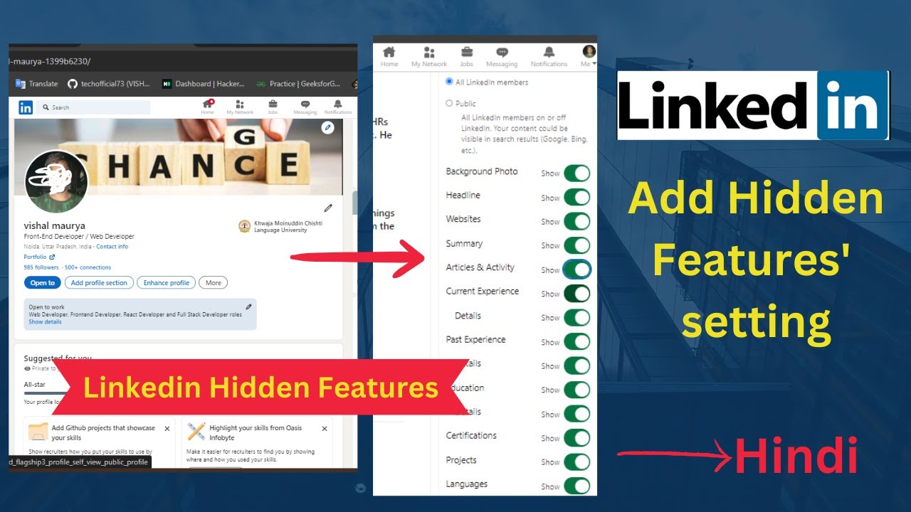 Linkedin All A to Z Settings in Hindi | Linkedin Hidden settings| # ...