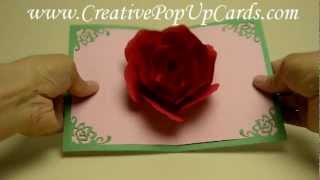 Mothers Day Rose Pop Up Card