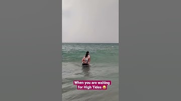 Thumbnail of High Tides Hit Us | FIRST Beach Experience #youtubeshorts #beach