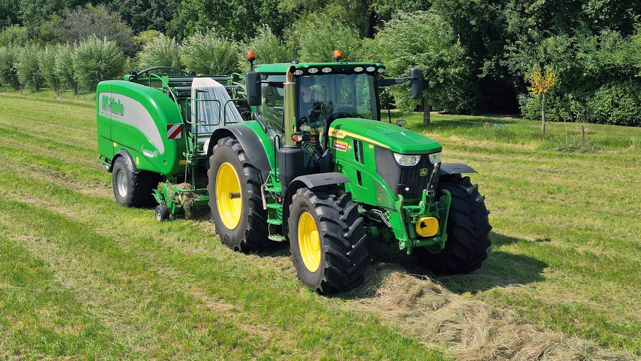 Pressing And Wrapping Bales | John Deere 6R + McHale Fusion | Dekker Putten | 2025